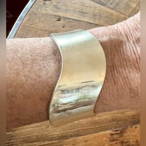 Vintage Sterling Silver Mexico Wave Cuff stamped 925